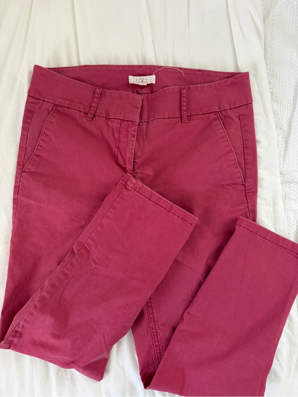 LOFT Women's Rose-Pink Skinny Chino Pants